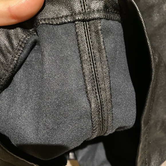 NWOT faux leather bib mini dress skirt overall - Picture 3 of 5